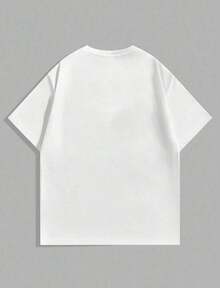 POLARBEAR Stylish Basic T-Shirt With Gangster Bala Clava Print - Trắng-In-Xám - Xem 2
