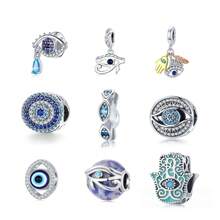 Bamoer Evil Eye Charm Beads Suitable For Original Bracelet 925 Pure Silver Style Exquisite Fashion Personalized Retro Versatile DIY Bracelet Devil's Eye Beads Loose Beads Women's Jewelry Gift - Silver - View 12