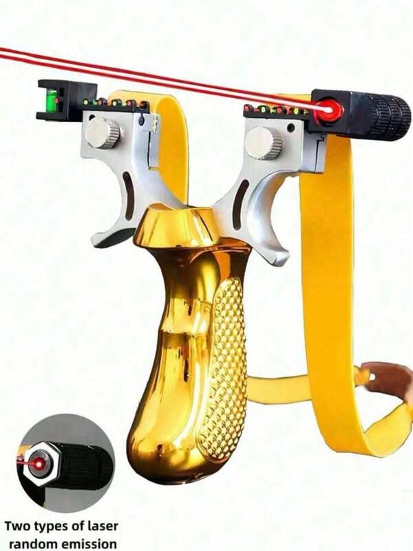 1pc High Precision Outdoor Slingshot Competition, Rubber Band Slingshot(Rubber Band Color Random)