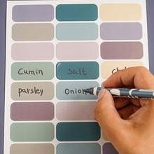 240/480张莫兰迪色标签视频储物室姓名贴纸果汁瓶密封罐颜色分类标签贴纸颜色分类贴纸返校用品，学校用品，开学第一天，万圣节，万圣节之夜， - 彩色 - 查看 1