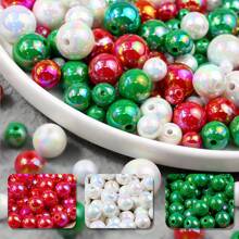 200/400/600pcs Assorted Colorful Plastic Rainbow Pony Beads, Loose Perforated Beads For Jewelry Making DIY Accessories, Bracelet Necklace Handmade Craft Supplies - Mixed Large Hole Beads [FZ237] - View 14