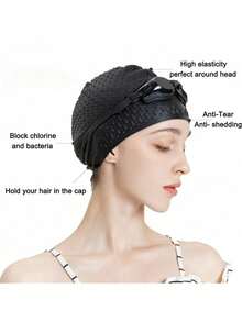 Large Silicone Swim Cap - ComfortFit For Men & Women - Unisex Ergonomic Design - 1pc High-Quality Set, Beach Essentials, Beach Accessories, Pool Float - Multicolor - View 8