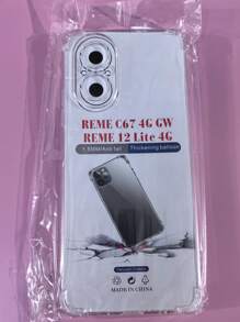 Transparent Four-Corner Anti-Drop Case, Suitable For Realme Series, Realme Phone Transparent Four-Corner Anti-Drop Case. Phone Case, Phone Protective Cover, Phone Shell, Phone Cover, Anti-Drop Phone Case, Transparent Phone Case, Minimalist Phone Case, Solid Color Phone Case, Transparent Phone Case, TPU Anti-Drop Phone Case (Military-Grade Anti-Drop) - Clear - View 78