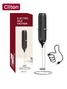CLITON 可充电手持式奶泡器 | 咖啡爱好者的理想厨房礼物，完美的节日礼物，日常居家必备 | 绵密持久的奶泡，适用于各种饮品（拿铁/卡布奇诺/热巧克力等），Type-C 快速充电，电池续航时间长，轻巧便携，易于收纳 - 彩色 - 查看 15