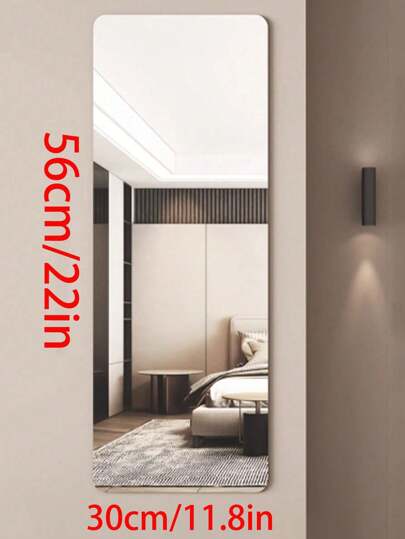 1pc DIY Acrylic Mirror, [Product Size Is Marked In The Image, Please Confirm ], Bathroom Unbreakable, Self Adhesive, No Installation Required. Wand Square Round Heart Shaped Waterproof Material, Stick Paste, Bedroom, Bathroom, Office, Indoor Outdoor Walls. view 6