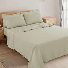 LUX DECOR 6-Piece Embroidered Bed Sheet Set – Brushed Microfiber, Deep Pocket, Lightweight & Breathable – Graduation Gifts, Home Decor, Sleep Protection For Dorms, Student Beds, Back‑To‑School Gift, Soft Bed Linens, Comfortable Sleep, Luxury Bed Set, Valentine's Day Bedroom, Spring Bedding Refresh, Guest Room Essentials, Dorm Room Bedding, Premium Bed Linens, Easy Care Sheets, Hypoallergenic Fabric, Year-Round Comfort, Master Bedroom Update, Matching Bedding Set, Hotel Quality Linens - 灰褐色 - 查看 9