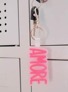 1pc Acrylic Personalized Name Tag Keychain, Perfect Gift For Family And Friends, Colorful, Cute, Kawaii, Millennium Style, Fashionable, Unisex, Casual, Customizable, Ideal Gift For Him/Her - Steel Keychain + White Buckle - View 38