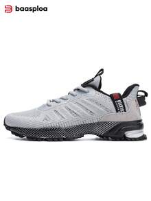 baasploa Chaussures de course pour hommes Baskets Extérieur Casual Léger Respirant Chaussures de tennis Homme Mode Designer Maille Chaussures de course professionnelles Tailles 41-45 Sports Antidérapantes Chaussures de course extérieure Exercice Hommes Chaussures Baskets Augmentation de la hauteur Chaussures de marque