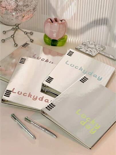 1 Stück kreatives reflektierendes Spiegelcover Loseblatt Notizbuch, stilvolles Studentennotizblock, abnehmbares kreatives Loseblatt Notizbuch, Notizbuch, BOON Spiegeloberfläche nicht scheuerndes Loseblatt Notizbuch für Studenten, Studentenarbeitsheft, Büronotizbuch, Klassenzimmer Übungsheft