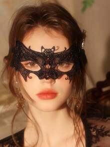 2 Sexy Black Lace Eye Masks, Party Mask Costume Props, Suitable For Masquerade Balls And Costume Parties