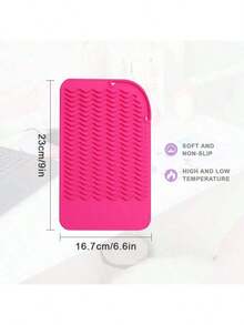1pc Flat Iron Silicone Mat And Travel Case For Hair Tools Portable Silicone Heat Resistant Mat Hair Straightener Curler Insulation Pad Non-Slip Anti Heat Mat Hair Styling Tool For Travel - Multicolor - View 2