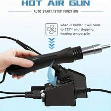 ILIBILIB 600W Quick Heat Constant Temperature, Precise Temperature Control Rework Soldering Station 2-In-1 Hot Air Gun Soldering Iron Kit - UK Plug(220-240V) - View 7