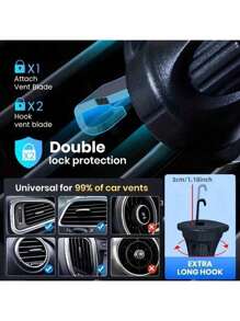 Universal Car Phone Holder, Suction Cup Car Mount Bracket, Multi-Function Telescopic Suction Cup Navigation Phone Holder For Dashboard - Black - View 7
