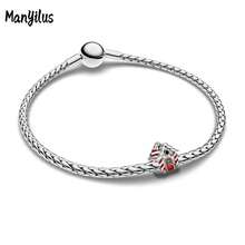 Manyilus Manyilus Original 1 Stück 925 Sterling Silber Weihnachtsmann, Weihnachtsren, Weihnachtsbaum, Weihnachtsmann, Weihnachtshaus, Weihnachtsstrumpf, Weihnachts-Charm-Serie Anhänger. Geeignet für Armbänder & Halsketten, sie sind perfekte Geschenke für Familie und Freunde - ideal als Weihnachtsgeschenke, Geburtstagsgeschenke und Freundschaftstaggeschenke.