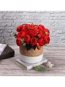 1/3/80 Stück künstliche Blumen - Seiden-Pfingstrosen, Künstliche Pflanzen, Heim, Esszimmer, Wohnzimmer, Außengarten Dekoration, Geburtstagsgeschenke, Hochzeitssaison, Die Kunst des Blumenarrangierens, Fotografie-Requisiten, Herbst, Vase, Blumenwand, Blumenkranz, Brautstrauß, Hochzeitsdekoration, DIY Blumenkranzmaterialien, Geburtstagsparty Dekorationsmaterialien, Heimdekoration Accessoires