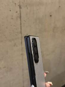 Galaxy Z Flip6/7 Series, Z Fold6/7 Series Carbon Fiber Solid Black Phone Case For Foldable Phones Waterproof Shockproof Anti-Fall Scratch Resistant - Black - View 4