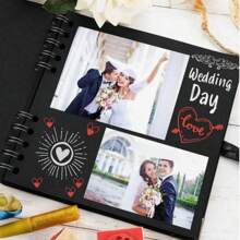 1PC Personalized Scrapbook Photo Album, Small Size, Kraft Paper Album, Hardcover Scrapbook Album, Suitable For Birthday And Holiday Gifts, Crafts, Home DIY, Christmas.