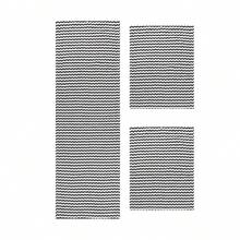 3-Piece 100% Cotton Runner Set – Decorative Rugs For Kitchen, Bathroom Or Laundry Room - Black/Natural - View 2