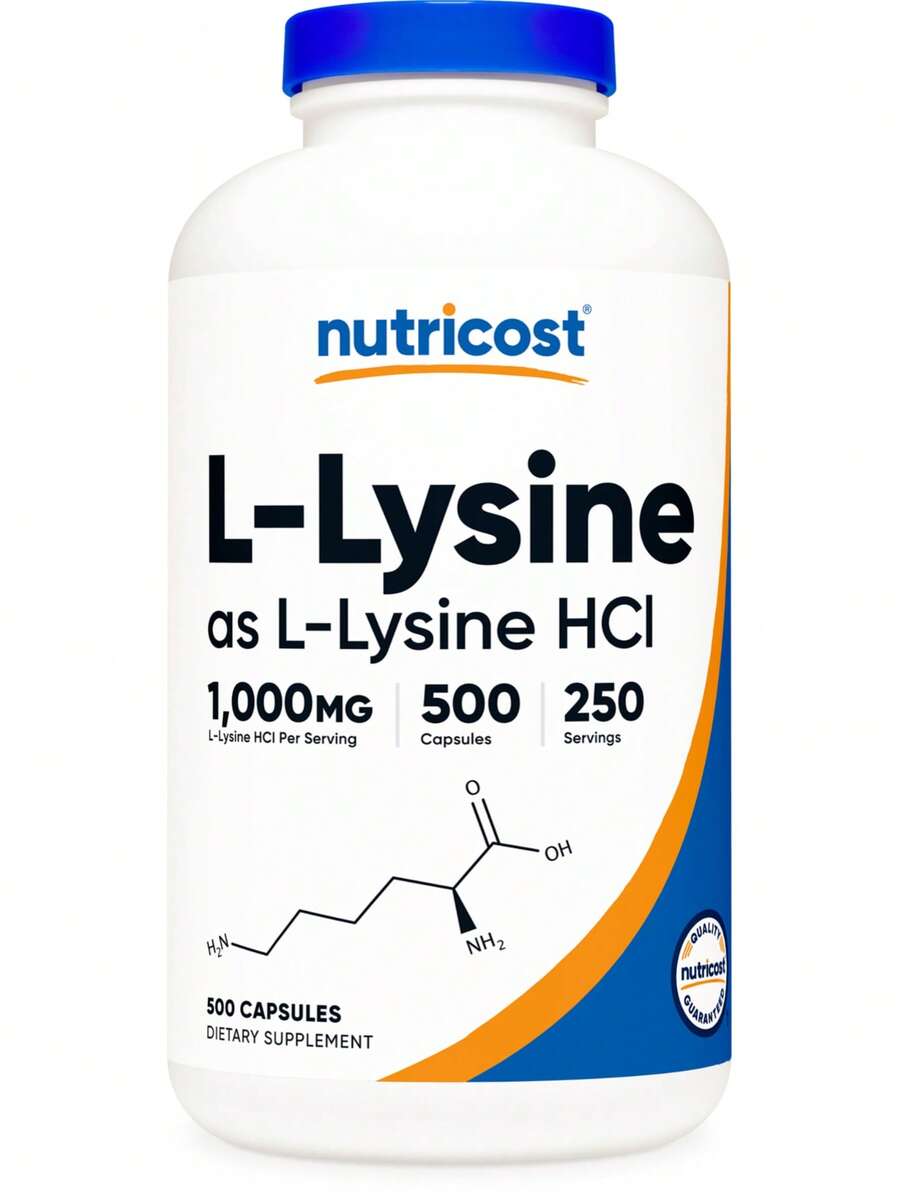 Nutricost L-Lysine 1000mg Per Serving, 250 Servings, 500 Capsules - Gluten Free, Non-GMO, 500mg Per Capsule | L-Lysine Supplement, Amino Acid, Non-GMO, Gluten Free, Nutricost, Premium Quality - 其他 - 查看 1