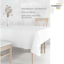 Ecommerc3 Nappe en toile cirée imperméable et antitache pour une utilisation intérieure et extérieure, protège des liquides et des taches - Nappe en toile cirée à la coupe optimale et facile à nettoyer, 100 % fabriquée en Espagne - Botanique Unique - Voir 8