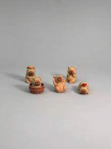 5/10 件可爱水豚卡通鞋饰 - 可爱动物装饰，适合女士、男士、女孩、男孩的木屐和凉鞋，适合夏季休闲鞋