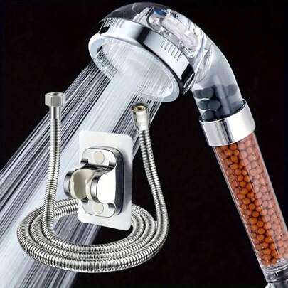 负离子过滤淋浴喷头，过滤高压节水喷雾手持淋浴喷头，适用于干性皮肤和头发