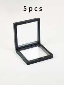 10 件防氧化透明珠宝展示盒、防氧化珠宝盒、防尘珠宝悬挂收纳盒、防氧化紧凑优雅珠子展示盒、宿舍收纳盒、多功能便携式珠宝收纳盒、适合商务旅行、3D 相册浮动框架、防氧化珠宝盒 - 黑色 - 查看 15