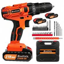 DayPlus 21V Cordless Power Drill Set Electric, Cordless Screwdriver Drill Set, 25+1 Torque, Li-Ion Battery&Fast Charger, 3/8" Keyless Chuck Driver Tool, LED Work Light, For Home And Garden DIY Project Kit, Home - 美規A型插(110-127V) - 查看 1