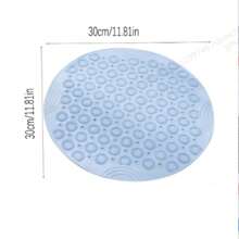 1pc PVE Material Round Crystal Suction Cup, Non-Slip, Vacuum Suction Massage Bath Brush, No Additional Accessories Needed, Round Carpet Bathroom Anti-Slip Mat, Toilet Shower Massage Foot Pad