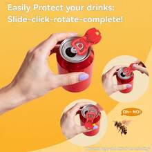 6/12 Pack Handheld Beer Beverage Can Opener, Simple Bottle Opener Seal, Dust And Insect Proof, Suitable For Soda, Beer And Cola, Perfect Halloween Christmas Gift. - Multicolor - View 6