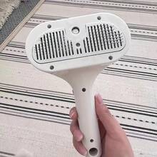 3-In-1 Pet Epilator & Massager With 140 Soft Stainless Steel Combs, Silent And Painless Grooming Tools, USB Rechargeable, Water Tank & Release Button For Cats & Dogs, Cat Grooming Brush - 白色貓刷 - 查看 8