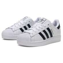 Adidas حذاء رياضي كاجوال مريح سوبر ستار الثاني، JQ4098 - أبيض وأسود - مشاهدة 3