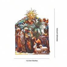 1pc Classic Nativity Of Jesus Scene 3D Greeting Card, Home And Party Atmosphere Decorative Items,Birthday Card, Wedding Gift Card, Surprise Gift For Friends, Gift For Mother, Gift For Parents, Suitable For All Kinds Of Festival, Celebration & Parties