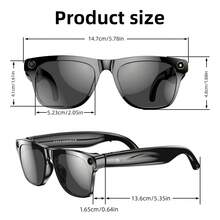 Premium Real-Time Translation Smart Glasses, Voice Assistant, 260mAh Large Capacity Battery, Long Endurance, Call Answering, Music Control, Smart Search, Precise Touch Control, Conversation, Smart Control Operation, Suitable For Men And Women, Best Valentine's Day Gift - Multicolor - View 8