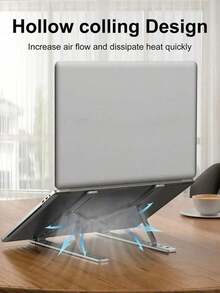 1个塑料笔记本电脑支架，配有便携收纳袋，可折叠可调节散热垫，适用于所有笔记本电脑型号，10个可调节角度，返校礼物，高度可调笔记本电脑增高架，ABS材质笔记本电脑支架，兼容10-15.6英寸笔记本电脑和iPad，笔记本电脑配件 - 彩色 - 查看 5