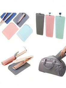 1个耐热垫，硅胶隔热垫和卷发棒支架，专业台面卷发垫，便携式旅行直板夹加热垫套，梳子，理发师配件，吹风机，头发，理发师，美发工具，美发产品，吹风机，头发，配件，美发产品，美发工具，美发用品，护发，卷发梳，理发师，理发师配件，美发设备，旅行必备，旅行必备，发型，美发，头发，旅行，美发产品，美发工具，美发用品，理发师，理发师配件，理发店，美发设备 - 彩色 - 查看 2