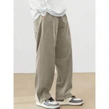 Men's Solid Color Casual Everyday Trousers Men's Streetwear Pants, Boy Friend Gifts, Back To School - 駝色 - 查看 3