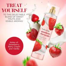 Bodycology Long-Lasting Fragrance Body Mist, Strawberry Cheesecake, 8 Fl Oz - 粉紅香草願望 - 查看 6