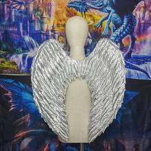 金色/银色天使翅膀背包装饰，复活节装饰派对用品道具 - 背包配件，适合角色扮演、派对、万圣节、圣诞节、复活节 - 彩色 - 查看 8