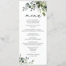 5/20/50 piezas Tarjetas personalizadas del menú de boda, Tarjetas de mesa del menú de boda personalizadas, Tarjetas del menú de restaurante - Blanco - Ver 8