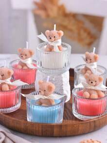 1 cái, Nến thơm hình gấu thủy tinh, Trang trí nhà cửa, Quà lưu niệm đám cưới, Quà lưu niệm sinh nhật đầu tiên và trăng tròn, Quà tặng cho bạn bè, Quà lưu niệm Giáng sinh tuyệt đẹp cho bạn bè và gia đình, Thích hợp để trang trí bàn và trang trí nhà cửa, Thêm không khí Giáng sinh cho tấm sáp thơm - Nhiều màu - Xem 8