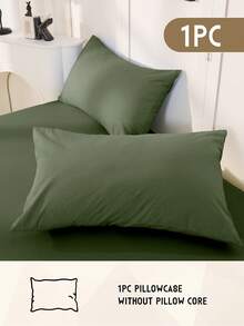 1 funda de almohada suave, funda de almohada de tamaño estándar, cierre de sobre, resistente a las arrugas, el desvanecimiento y las manchas, sin incluir el relleno de la almohada, decoración de otoño, decoración de habitación, de vuelta a la escuela, útiles escolares, blanco, rosa, negro, azul marino, beige, gris, verde, azul, verde