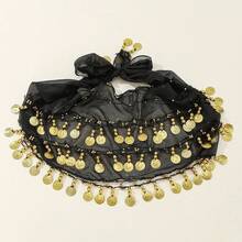 1 件女士波西米亚风格肚皮舞腰链，雪纺腰链腰带腰饰，适合舞蹈表演秋季、秋季、万圣节 - 彩色 - 查看 6