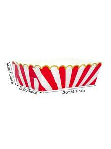 0 cái/20 cái/50 cái Khay đựng thức ăn bằng giấy tiệc Carnival Thuyền giấy hình vỏ sò Thuyền đựng thức ăn Đĩa Nacho Thuyền đựng thức ăn nhẹ xiếc sọc đỏ trắng cho xe tải xiếc Carnival Đồ dùng tiệc sinh nhật Đám cưới Giáng sinh Đồ dùng năm mới - Đỏ - Xem 2