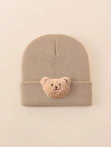 1 chiếc mũ len hình gấu cho bé trai và bé gái từ 0-12 tuổi, mũ len giữ ấm cho trẻ em - 1PC - Xem 13