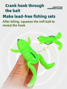 TACKLEPIONEER 2pcs Realistic Soft Frog Lures, 4.2g-8.9g, Surface Fishing Bait, Detailed Legs And Toes - High Quality TPE Frog Hooks, Suitable For Freshwater And Saltwater Fishing, Freshwater Bait | Realistic Imitation Design | Soft Plastic Bait, Fishing Lures - Multicolor - View 7