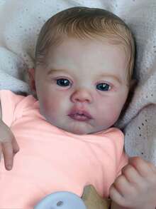 Muñeca bebé Reborn de 45 cm estilo pradera, muñeca de vinilo y silicona suave de 18 pulgadas con Body completo, piel pintada en 3D con venas visibles, miembros de vinilo con detalles realistas y cabello pintado a mano, muñeca artesanal coleccionable - Regalo de Navidad/Cumpleaños/Acción de Gracias