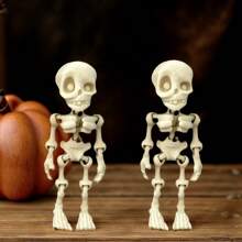 Ensemble de crânes, 1 pièce Sculptures de crânes amusants à articulations mobiles imprimées en 3D, avec aimant, convient pour la décoration de cuisine et de restaurant, décoration de chambre, Halloween et Noël.
