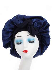 1pc Luxurious Satin & Silk Bonnet For Sleeping - Adjustable Comfort Fit With Tie Band - Unisex Night Hair Protection For Men & Women Home Bathroom Decor Spring Summer Autumn Winter Shower Towels For Beauty Salon, Hotel Sports,Home Essentials, Towel, Skin Care