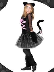 猫咪角色扮演服装 - 2/3/4 件猫耳和尾巴套装，带项圈爪子手套猫咪角色扮演服装配饰小猫耳朵项圈尾巴 R 爪子或女士女孩万圣节装扮